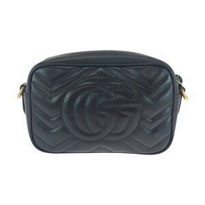 Gucci Bag Black Crossbody Marmont Leather Shoulder Quilted GG